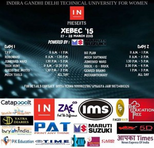 Xebec: annual technical fest of IGDTUW by the Mechanical Engineers