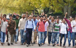 DUTA hold Chakka Jam in DU Campus to demand Immediate Removal of DU VC