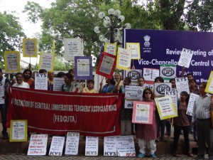 DUTA-FEDCUTA Flash Protest Programme at Vigyan Bhavan
