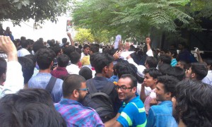 Protest held at Jamia regarding canteen issue