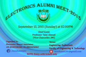 Jamia  to organize Alumni Meet for Electronics professionals