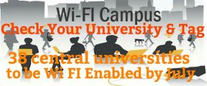 These 38 Central Universities will be WiFi enabled by July