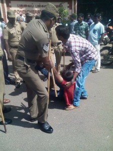Over 25 students and faculty members  have been arrested by the police in Pondicherry University