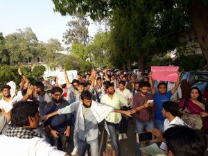 Jamia students organise massive protest against cow vigilantism;  Demand Justice for Pehlu Khan