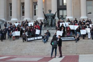 Students of Columbia University hold a candlelight vigil to protest the heinous rapes in Kathua and Unnao