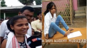 Specially-abled girl from Assam wrote her exams with her legs and scored first division
