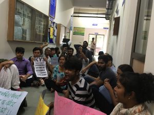 The attack on Higher Education continues ; DU Students continue their protest, Calls for hunger strike
